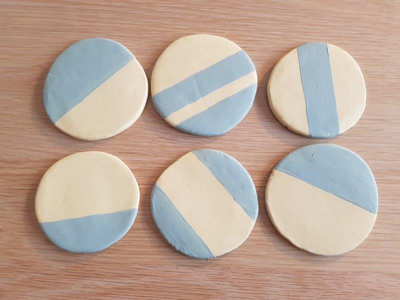 Striber på coasters. Instruks 4.