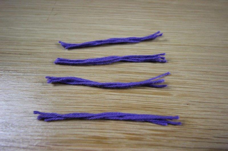 20 stykker garn. Instruks 3.